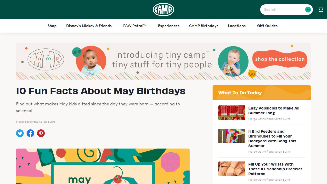 May Birthday Facts | CAMP