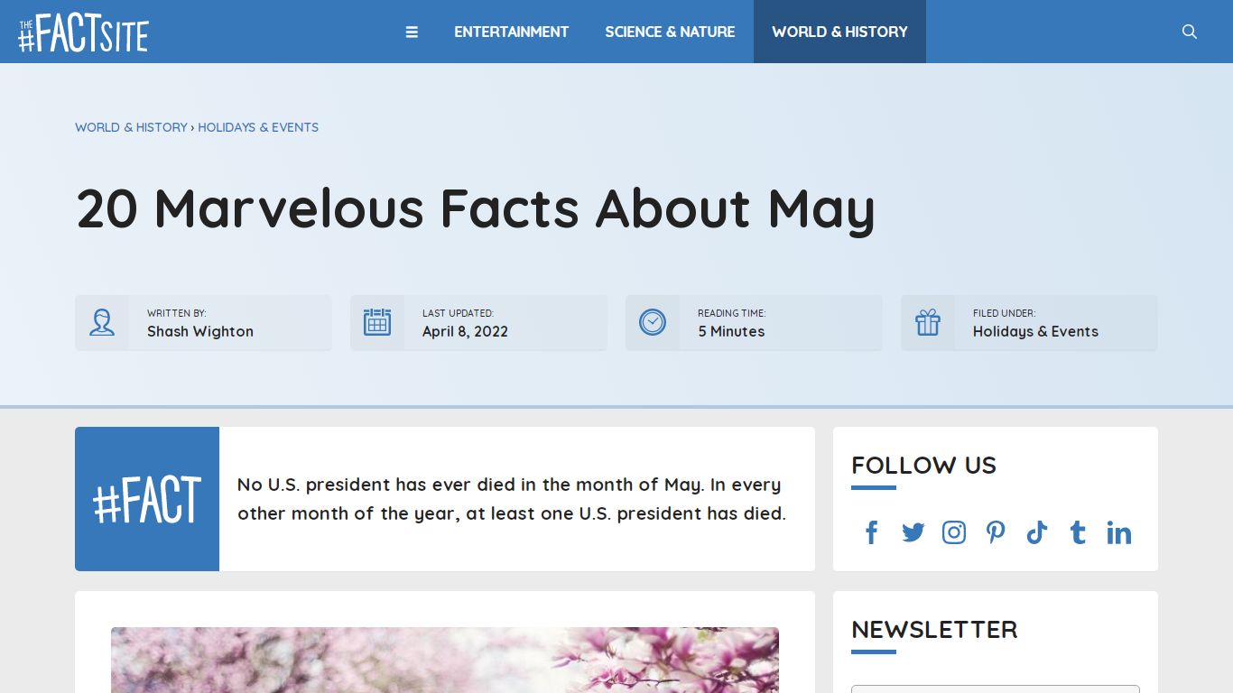 20 Marvelous Facts About May - The Fact Site